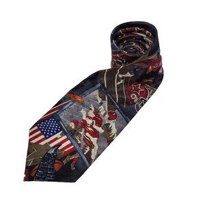 Mark‎ Alexander Tie Mens Necktie Football Theme Silk Handmade Office Preppy